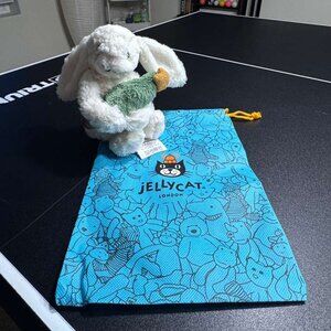 Jellycat Bashful Bunny With Christmas Tree Soft and Plush NWT